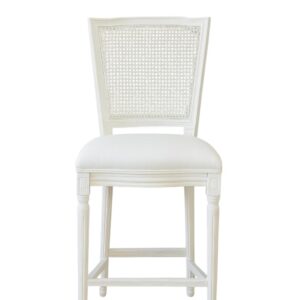VISTA WHITE WOODEN STOOL