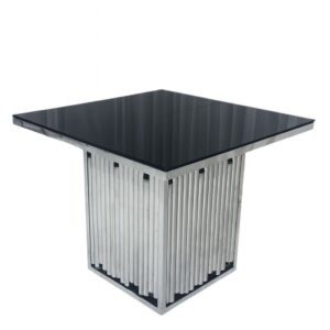 MADISON SILVER SQUARE TABLE Different mirror top options available