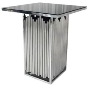 MADISON SILVER SQUARE TABLE HIGHTOP Different mirror top options available