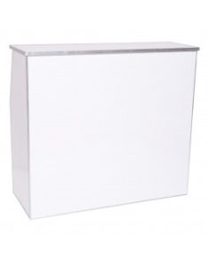 Portable Bar 4ft White Front-262x334